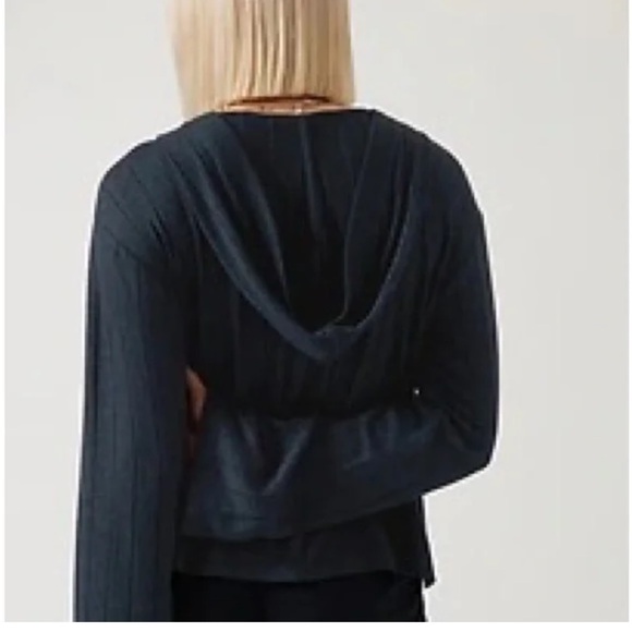 ATHLETA Harmony Ribbed Hoodie Blue Size small - Picture 2 of 12